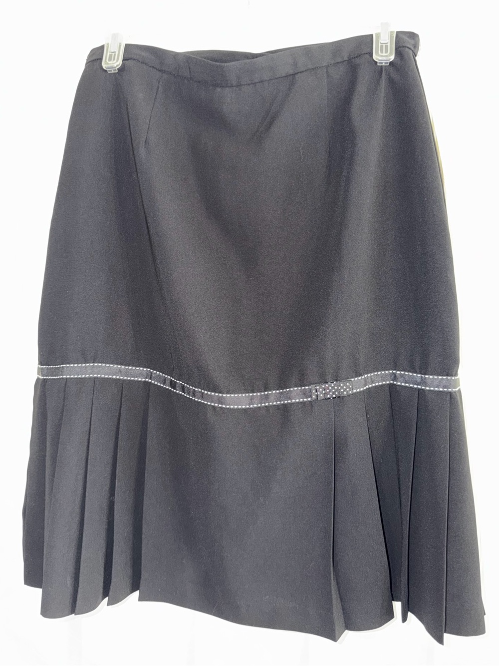 Dress Barn Classic Black Pleated Hem Women's Skirt